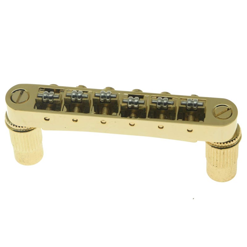 KAISH Gold Guitar Roller Saddle Bridge Tune-O-Matic Bridge For Epi Les Paul,SG,Dot,Bigsby Guitar with M8 Threaded Posts - Image 3